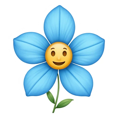 Des emojis fleur bleue sticker
