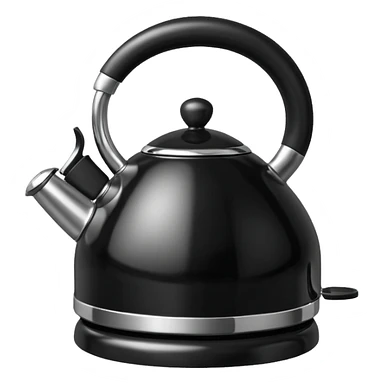 Retro style black kettle sticker