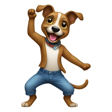 Perro bailando  sticker