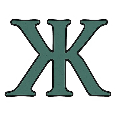 Ж in the style of the provided example sticker