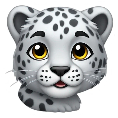cute snow leopard sticker
