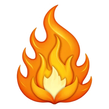 Orange Flame ios emoji sticker