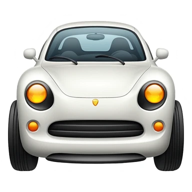 Auto blanco andando en carretera sticker