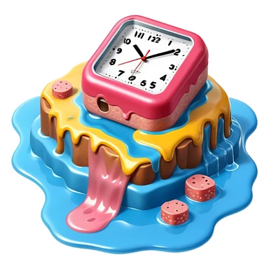 spam land surreal dali style melting watch landscape sticker