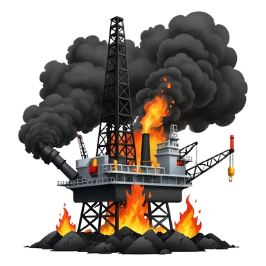 destruction of oil rig sticker