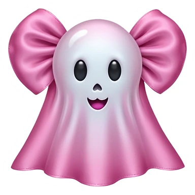 bow pink with ghost sticker