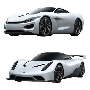 racing supercar side view sticker