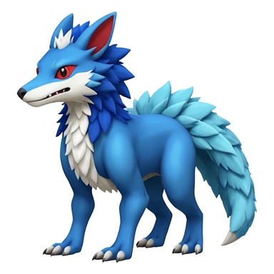  exotic Fakémon-Sergal-Pokémon-Vernid-creature, full body sticker