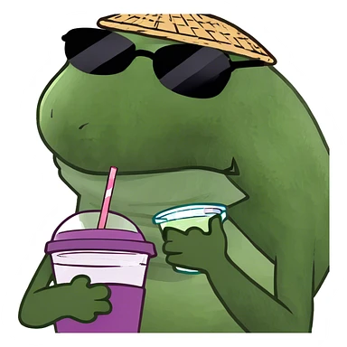 Grape Juice with Ice in clear to go cup sticker