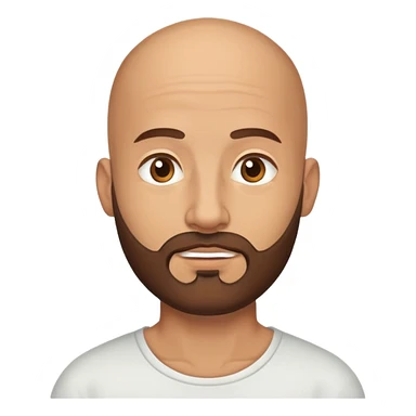 bald man with brown beard sticker