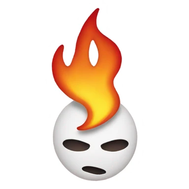 emoji with heart and fire sticker