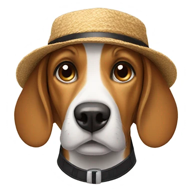 Beagle with hat  sticker