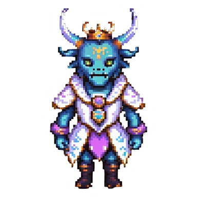 The Beast from Beauty and the Beast, monster prince with horns and fancy clothes sticker