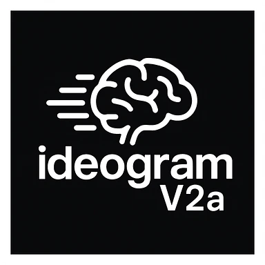 recreate this logo with text of "ideogram V2a", MAKE IT FIT IN SQAURE  sticker