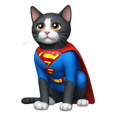 superman the cat sticker