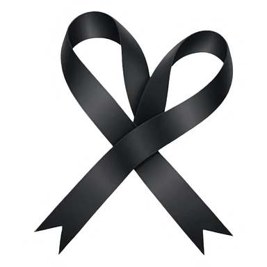 black THIN ribbon  sticker