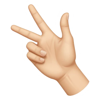 
hand in profile, showing stop sticker