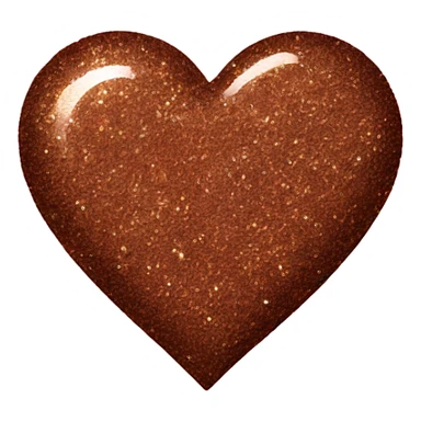 One Brown glitter heart sticker