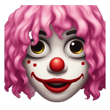 Payaso estilo aesthetic minimalista con ojos de enamorado  sticker