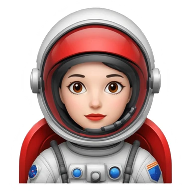woman,  astronaut, red and black design sticker
