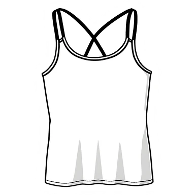 Bondage style black tank top with lots of crisscross straps sticker