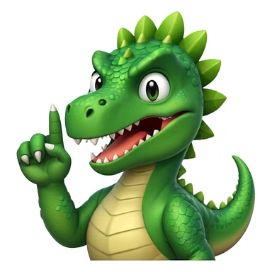 Dinosaur with middle finger sticker