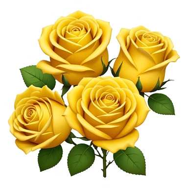 Dozens of 3D yellow roses without a background sticker
