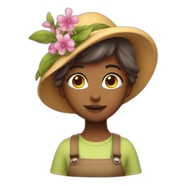 garden girl sticker