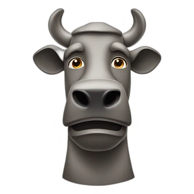 A moai cow sticker