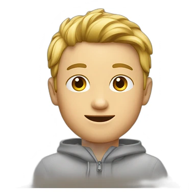 Ein lachender Junge auf dem Haus sticker