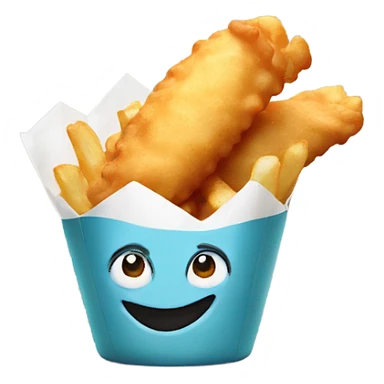Fish and chips sticker