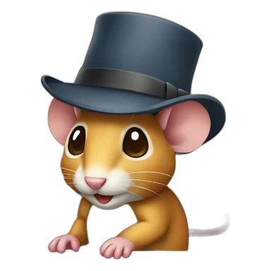 A mouse with fedora sticker