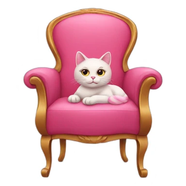 Pink-Cat-on-chair sticker