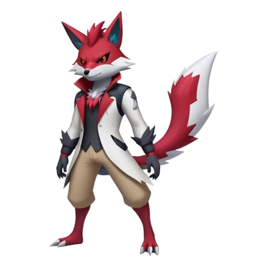 Edgy Cool Beautiful Zangoose-Zoroark, full body sticker