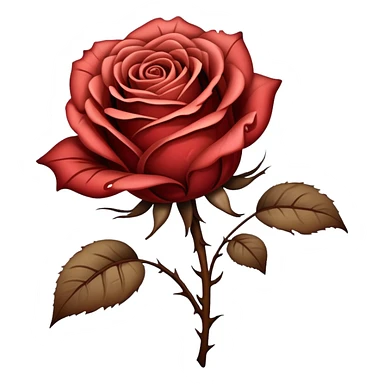 Rotten rose with the petals falling sticker
