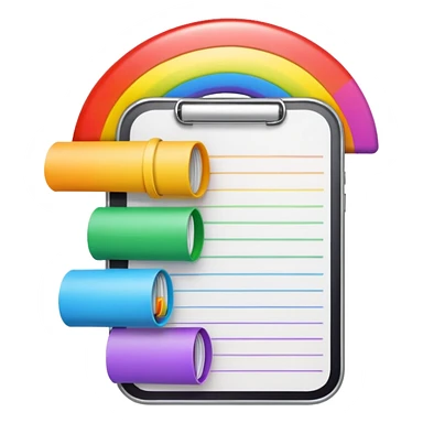rainbow list of to dos sticker