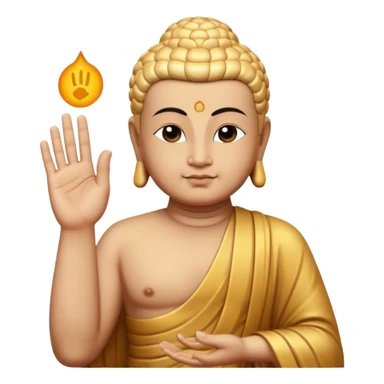 Make Buddha showing rock sign sticker