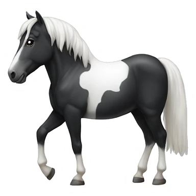Black and white horse  sticker