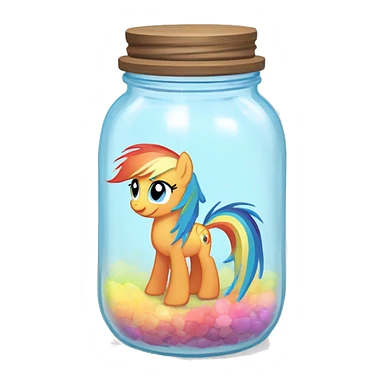 Rainbow Dash from MLP in a jar sticker