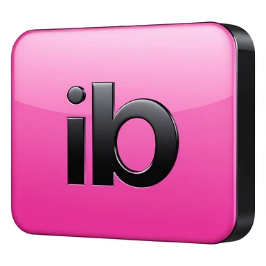 black pink 3d linkedin logo sticker