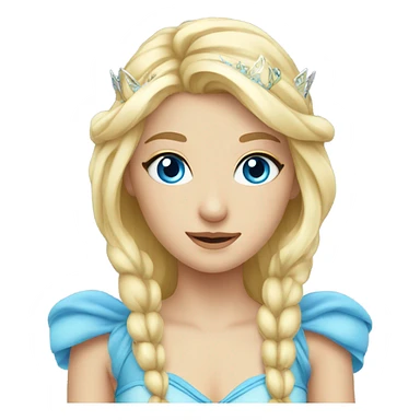 Blond fairy princess blue eyes sticker