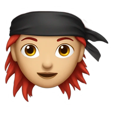 female-pirate-red-mohawk sticker