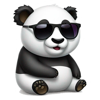Panda wearing sunglasses sticker