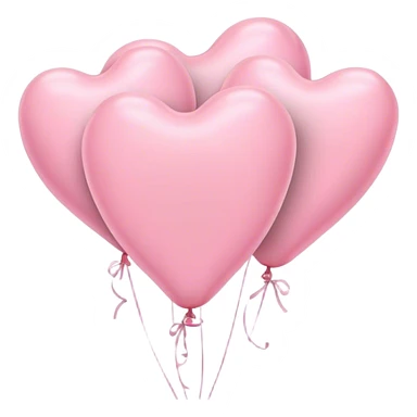 pastel pink heart balloons sticker