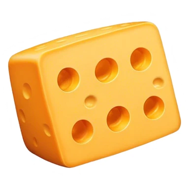 Block of cheese playing rugby  sticker