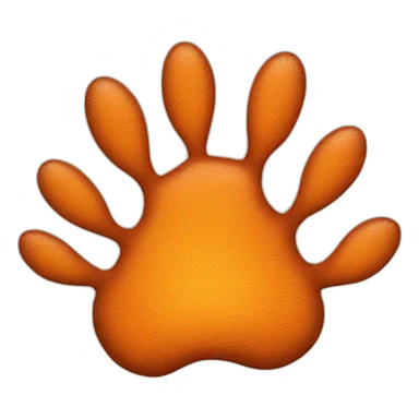 fox paw sticker