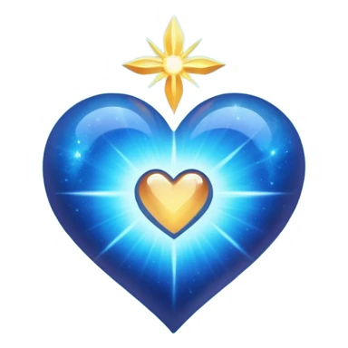 Blue cosmic spiritual heart sticker