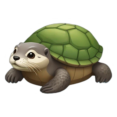 Loutre sur un tortue sticker