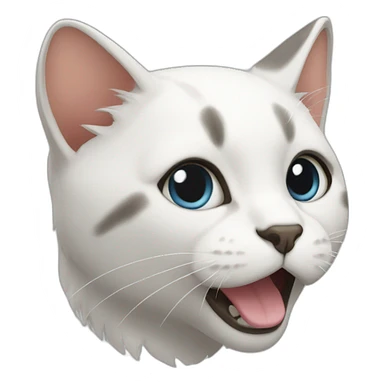 Cat says bai bai sticker