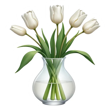 White tulips sticker